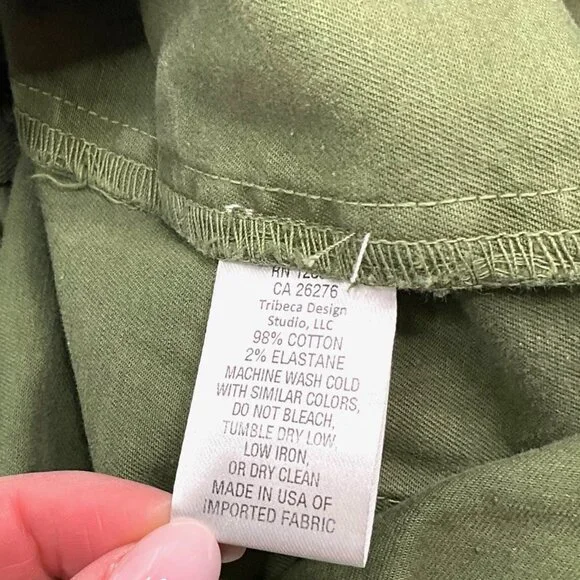 Nili Lotan Shon Pants Green Barrel Cropped Wide Leg Baggy Size 8 - Picture 9 of 10